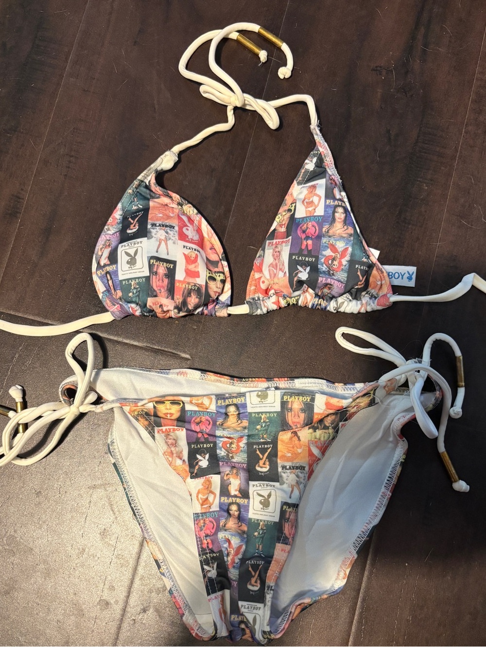 Rare Vintage authentic Playboy Covers String Bikini small medium Y2K 90’s, 80’s - Picture 5 of 9